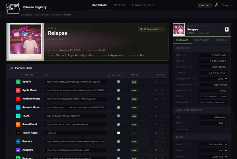 Release Dashboard